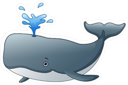 Cute Whale Cartoon Sticker