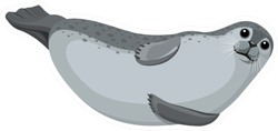 Seal On It's Side Sticker