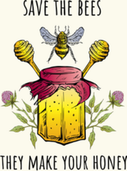 Save The Bees They Make Your Honey Colorful Sticker