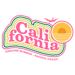 California Colorful Rainbow Sticker