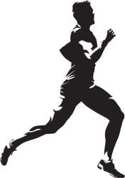 Detailed Male Runner Sticker