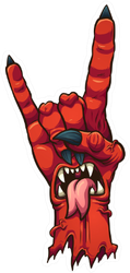 Devil Hand Making The Devil Horns Sticker