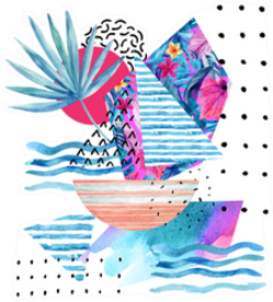 Watercolor Summer Sailing Boat Sticker