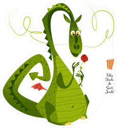 Diada de Sant Jordi Dragon Sticker