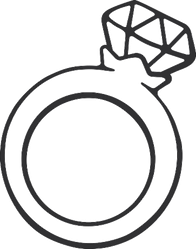Diamond Ring Illustration Sticker