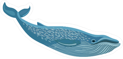 Diving Blue Whale Sticker