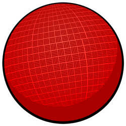 Dodgeball Detailed Illustration Sticker