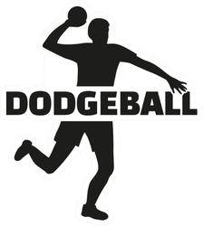 Dodgeball Player With Lettering Sticker