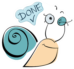 Done Snail Sticker