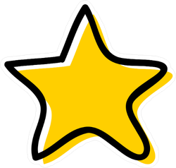 Doodle Star Sticker