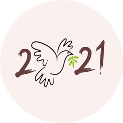 Dove With An Olive Branch 2021 Sign Of Peace Sticker