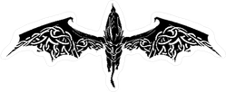 Dragon Glide With Celtic Wings Sticker