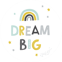 Dream Big Rainbow and Stars Sticker