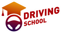 Driving School Graduation Cap Sticker