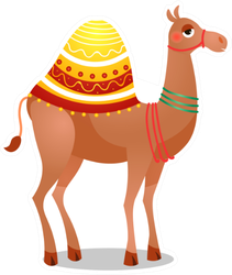 Dromedary Camel With A Saddle Sticker