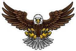 Hunting Cartoon Eagle Sticker