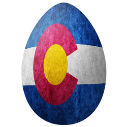 Colorado State Flag Easter Egg Sticker