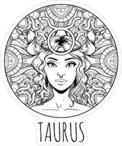 Taurus Zodiac Sign Artwork Sticker