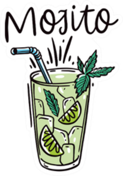 Classic Cocktail Mojito Sticker