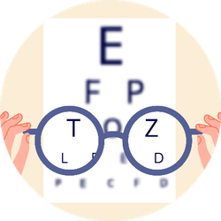 Vision Health Eye Ophthalmologist Test Illustration Sticker