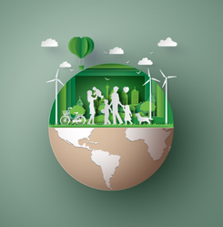 Eco Friendly Family Paper Art Sticker