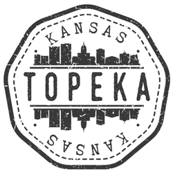 Topeka, Kansas Usa Stamp Sticker