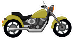 Cool Yellow Motorcycle Sticker