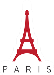 Eiffel Tower Paris France Sticker