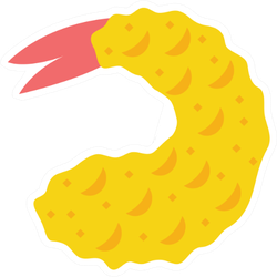 Emoji Fried Shrimp Sticker