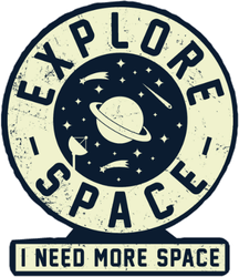 Explore Space Badge Sticker