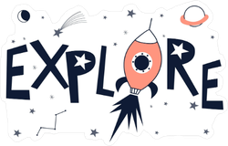 Explore Space Sticker