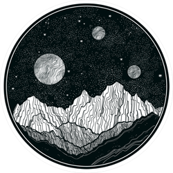 Extraterrestrial Night Sky Sticker