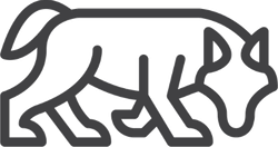 Wolf Outline Icon Sticker