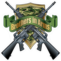 Crossing American Assault Rifles With Shield Sticker