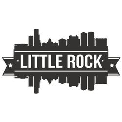 Little Rock Arkansas, Skyline Silhouette Sticker