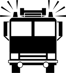 Fire Truck Icon Sticker