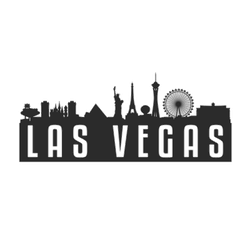 Las Vegas, Nv, Usa Skyline Sticker