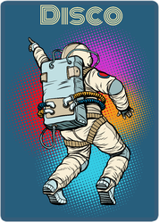 Astronaut Dancing Disco Sticker