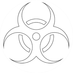 Biological Hazard. Simple Icon Illustration Sticker