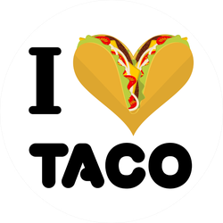 I Love Taco Sticker