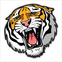 Striped Tiger Head Sticker
