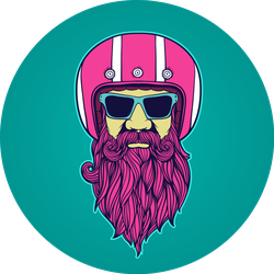Face Biker Colorful Sticker