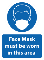 Face Mask Must be Worn in this Area Sticker