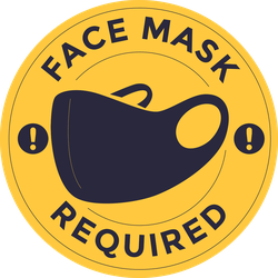 Face Mask Required Door Sticker