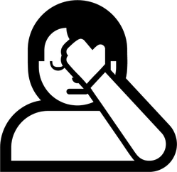 Face Palm Icon Sticker