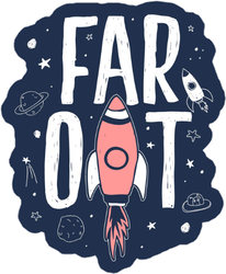 Far Out Space Sticker