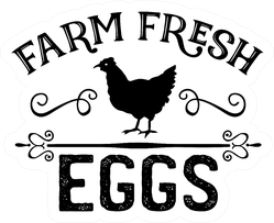 Farm Fresh Eggs Chicken Kitchen Sticker