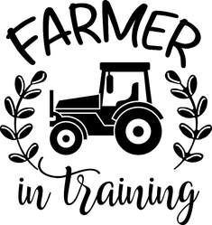 Farmer In Training Tractor Illustration Stickr