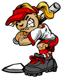 Fast Pitch Softball Girl Sticker