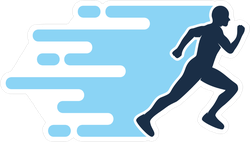 Fast Running Logo Sticker
